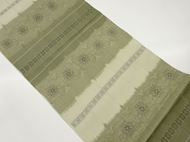 JAPANESE FUKURO OBI / WOVEN FLOWER CREST